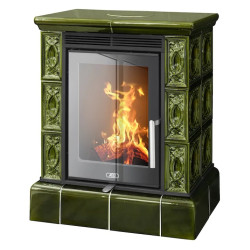 Kachlová kamna ABX Helvetia exklusive kachlový sokl, Zelená